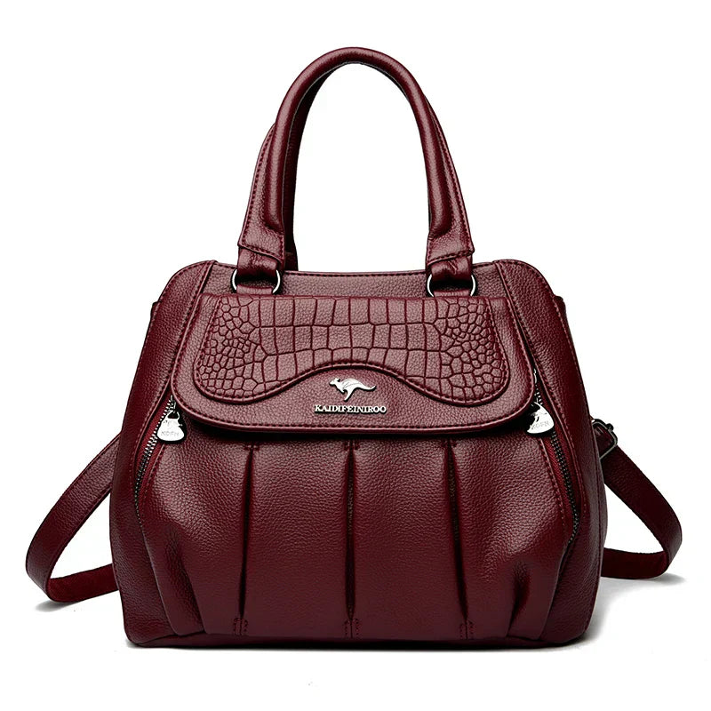 2024 luxo feminino bolsa de ombro grande capacidade crossbody sacos de couro macio bolsa feminina designer senhoras bolsas sac