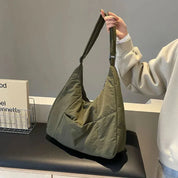 Moda feminina pano macio bolsa de ombro cor sólida estudante 2025 primavera y2k estilo casual grandes bolsas crossbody sacos para mulher