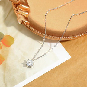 Colar Ponto de Luz com Moissanite – Prata 925