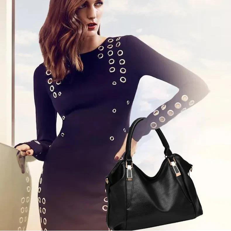 Novo couro macio bolsa feminina estilo coreano luxo grande capacidade sacola senhoras ombro crossbody commuter saco de compras