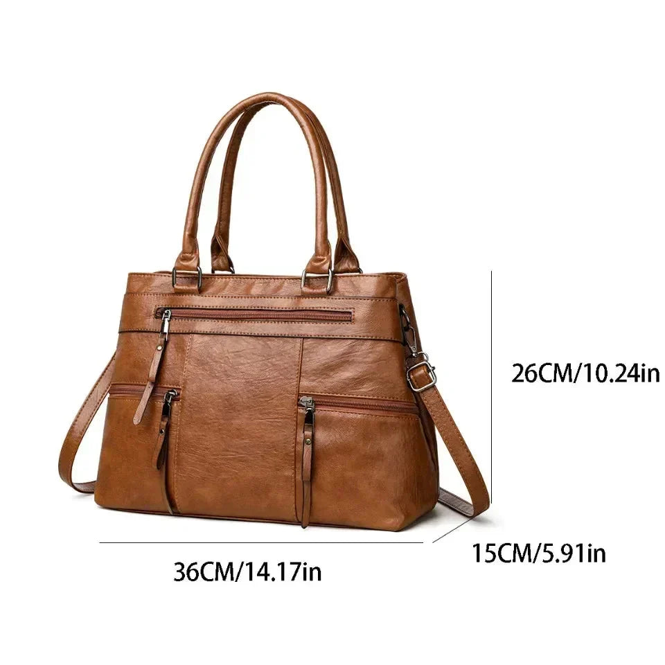 Bolsa elegante para mulheres de alta qualidade couro alça superior sacos bolsa senhoras ombro crossbody saco casual tote bolso marca lujo