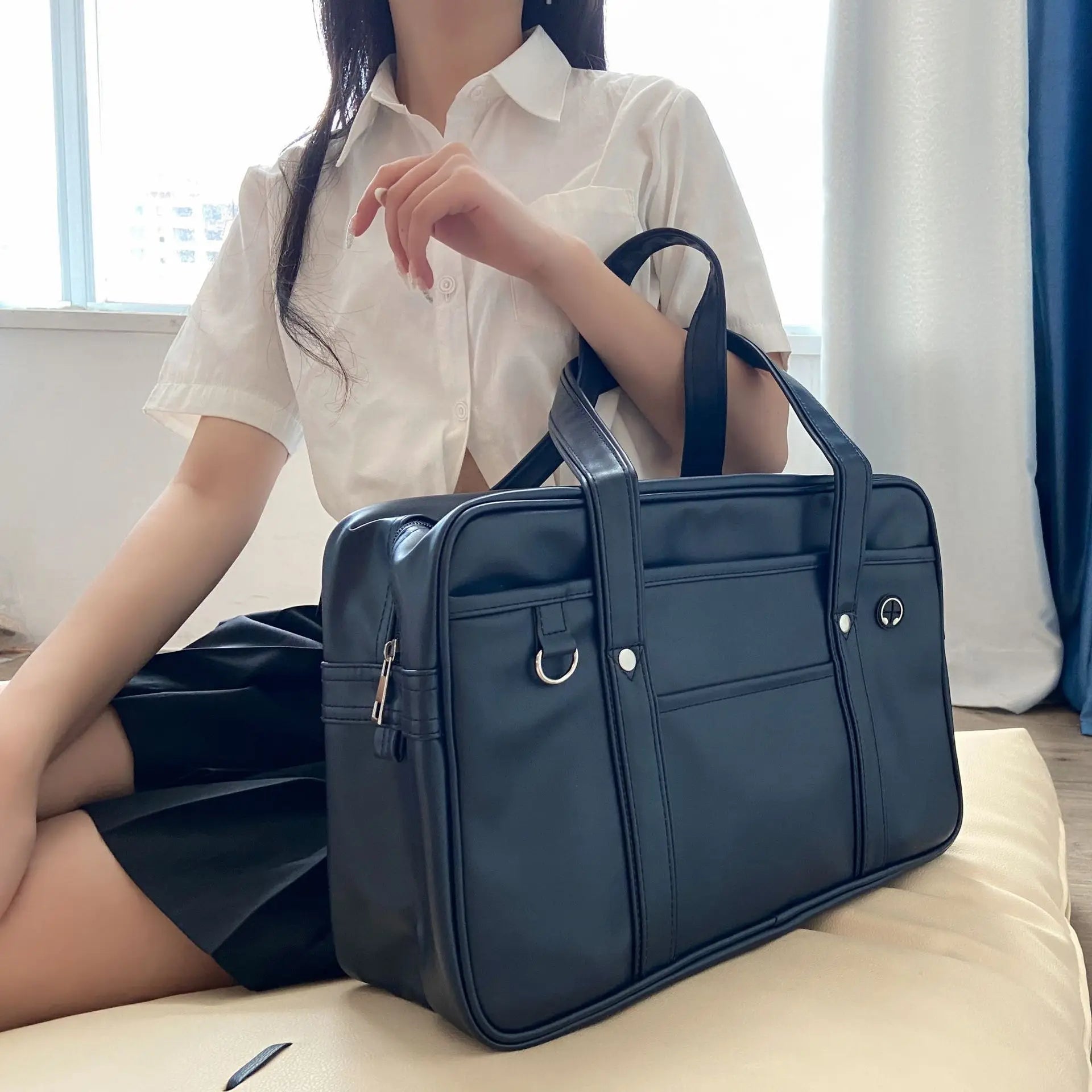 Bolsa mensageiro impermeável de um ombro, mochila PU para menina, bolsa uniforme japonesa JK, bolsa COS resistente ao desgaste, japonesa, bidimensional