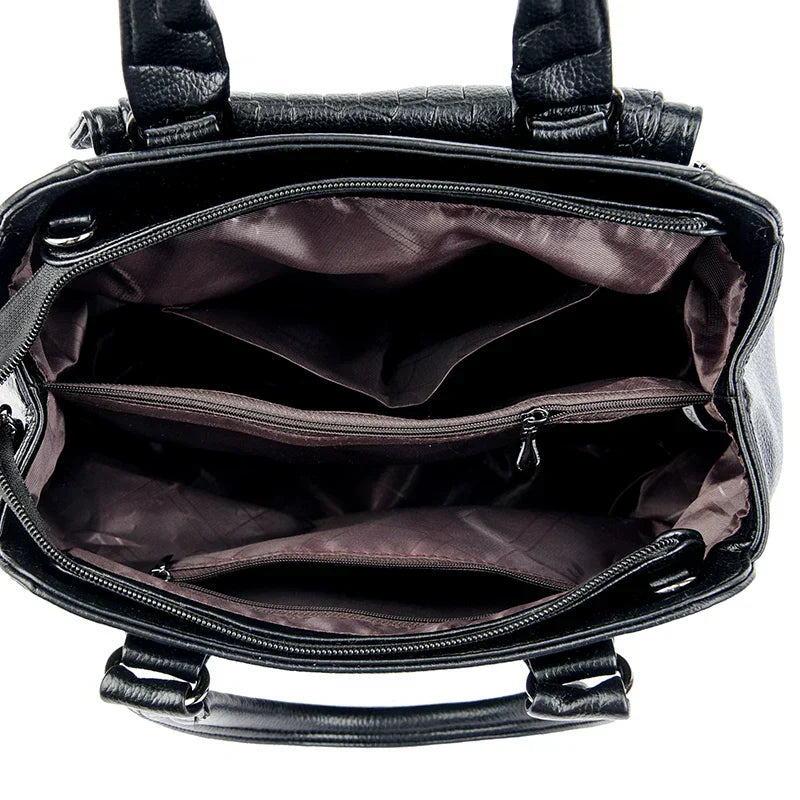 2024 luxo feminino bolsa de ombro grande capacidade crossbody sacos de couro macio bolsa feminina designer senhoras bolsas sac