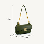 Bolsa Feminina de Couro Golden Chic  – Estilo Sofisticado e Compacta