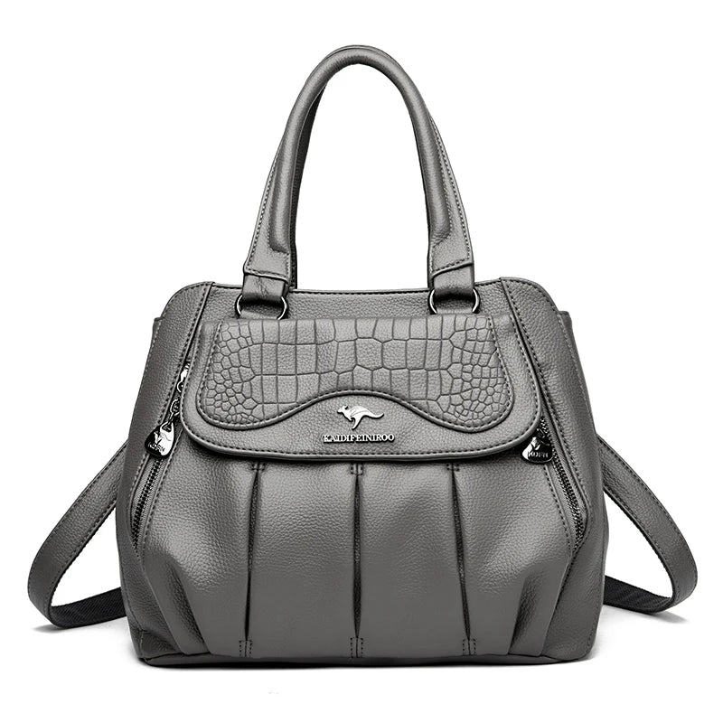 2024 luxo feminino bolsa de ombro grande capacidade crossbody sacos de couro macio bolsa feminina designer senhoras bolsas sac