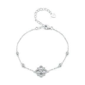 Pulseira Flor do Jardim com Moissanites – Prata 925