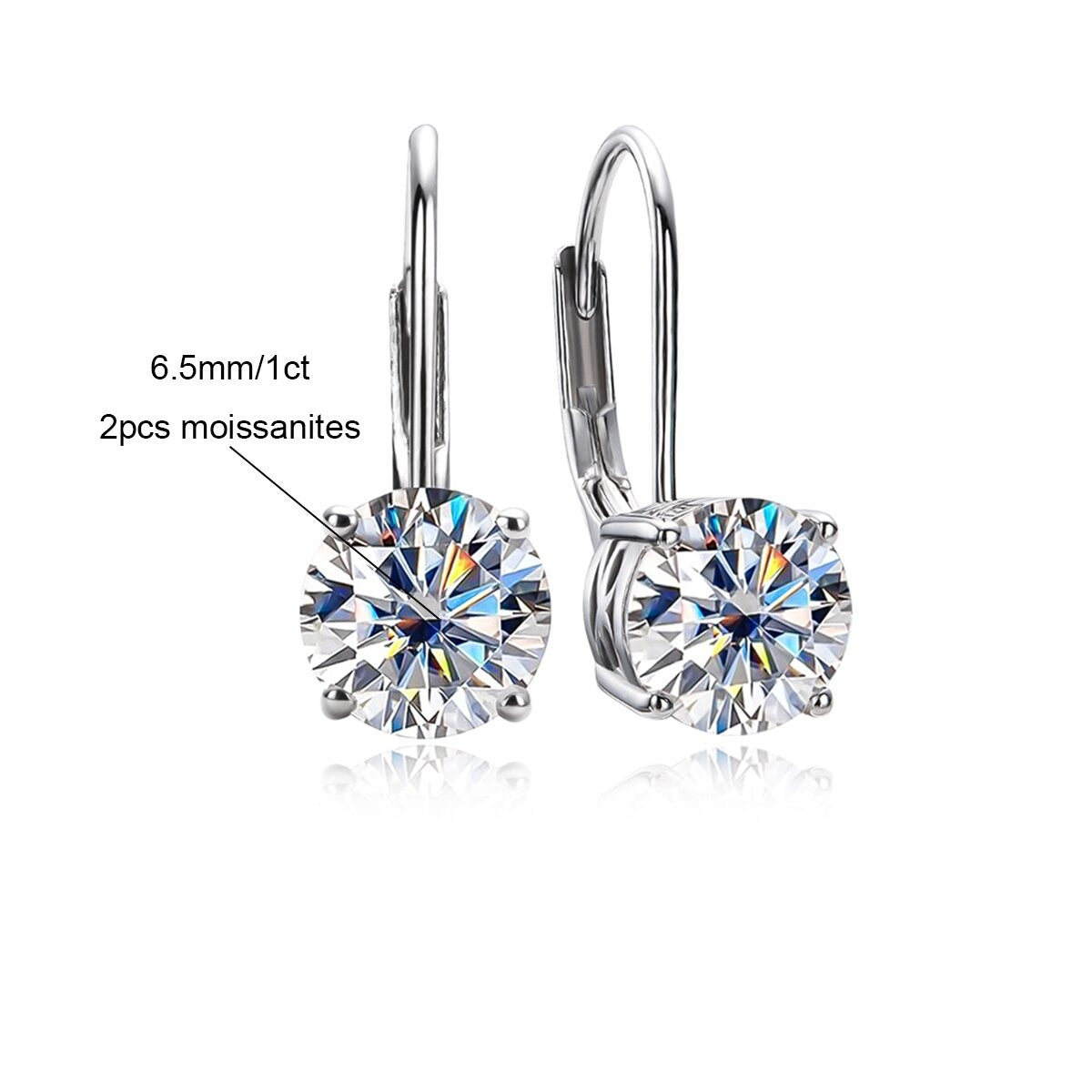 Brinco Gota Elegante com Moissanite – Prata 925