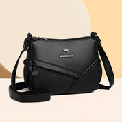 Bolsa mensageiro de grande capacidade multi bolso para mulheres Bolsas de ombro de couro macio bolsa crossbody tendência da moda de alta qualidade