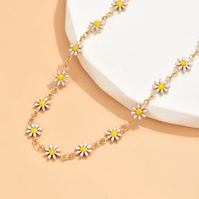 Colar Girassol Summer Banhado a Ouro 18K