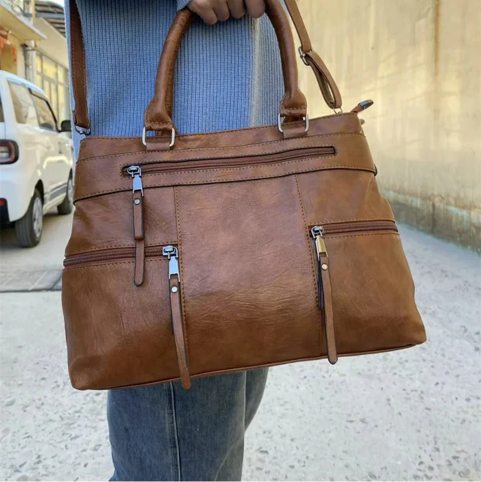 Bolsa elegante para mulheres de alta qualidade couro alça superior sacos bolsa senhoras ombro crossbody saco casual tote bolso marca lujo