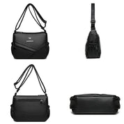 Bolsa mensageiro de grande capacidade multi bolso para mulheres Bolsas de ombro de couro macio bolsa crossbody tendência da moda de alta qualidade