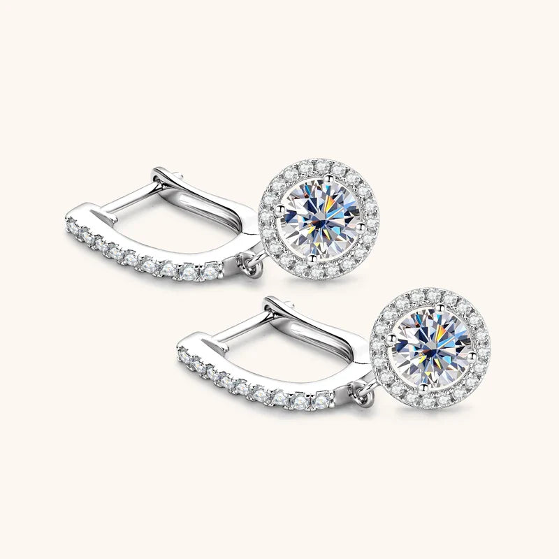Brinco Encanto Circular com Moissanite – Ouro 18k