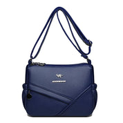 Bolsa mensageiro de grande capacidade multi bolso para mulheres Bolsas de ombro de couro macio bolsa crossbody tendência da moda de alta qualidade