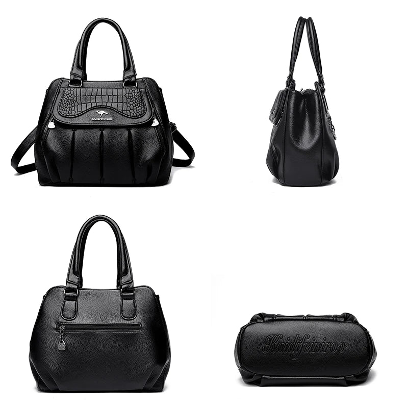 2024 luxo feminino bolsa de ombro grande capacidade crossbody sacos de couro macio bolsa feminina designer senhoras bolsas sac