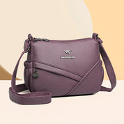 Bolsa mensageiro de grande capacidade multi bolso para mulheres Bolsas de ombro de couro macio bolsa crossbody tendência da moda de alta qualidade