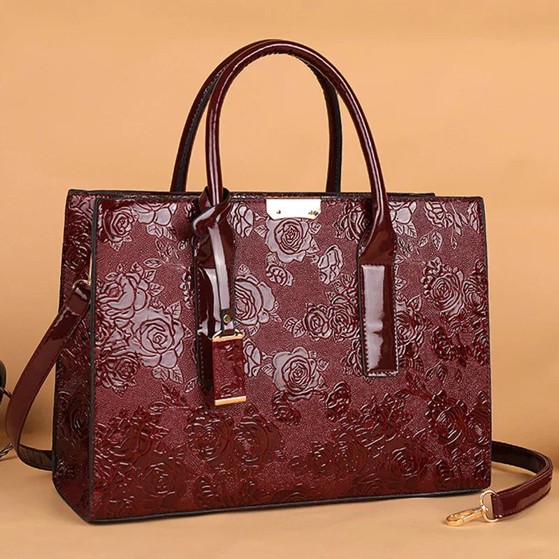 Luxo novo grande capacidade bolsa feminina de couro do plutônio senhoras bolsas e bolsa moda brilhante meninas ombro mensageiro sacos feminino tote