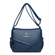 Bolsa mensageiro de grande capacidade multi bolso para mulheres Bolsas de ombro de couro macio bolsa crossbody tendência da moda de alta qualidade