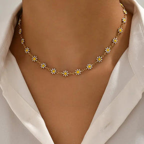 Colar Girassol Summer Banhado a Ouro 18K