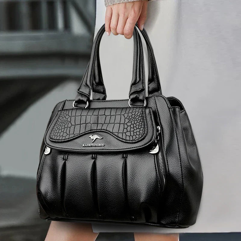 2024 luxo feminino bolsa de ombro grande capacidade crossbody sacos de couro macio bolsa feminina designer senhoras bolsas sac