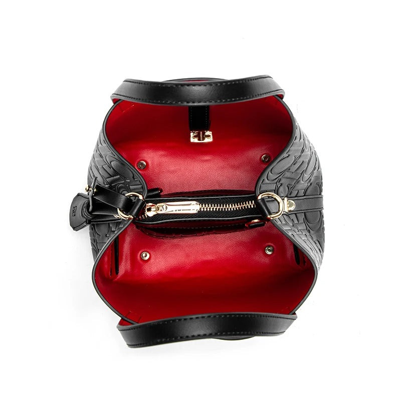 Bolsa De Couro Feminina Grande Estilo Clássica Com Detalhes Luxuosos - Leticia