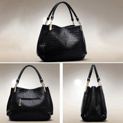 Bolsa Luxo Feminina Textura Crocodilo Animal Print - Bianca