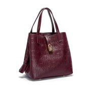 Bolsa De Couro Feminina Grande Estilo Clássica Com Detalhes Luxuosos - Leticia