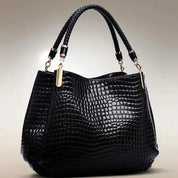 Bolsa Luxo Feminina Textura Crocodilo Animal Print - Bianca
