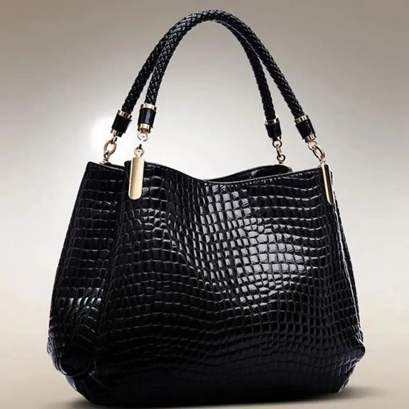 Bolsa Luxo Feminina Textura Crocodilo Animal Print - Bianca