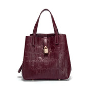 Bolsa De Couro Feminina Grande Estilo Clássica Com Detalhes Luxuosos - Leticia