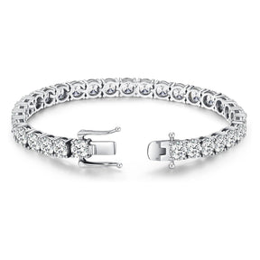 Pulseira Moissanite Riviera - Design Sofisticado com Pedras Brilhantes