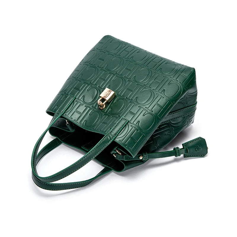 Bolsa De Couro Feminina Grande Estilo Clássica Com Detalhes Luxuosos - Leticia