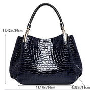 Bolsa Luxo Feminina Textura Crocodilo Animal Print - Bianca