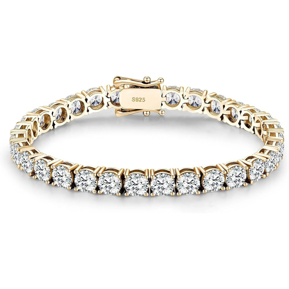 Pulseira Moissanite Riviera - Design Sofisticado com Pedras Brilhantes