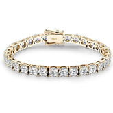 Pulseira Moissanite Riviera - Design Sofisticado com Pedras Brilhantes