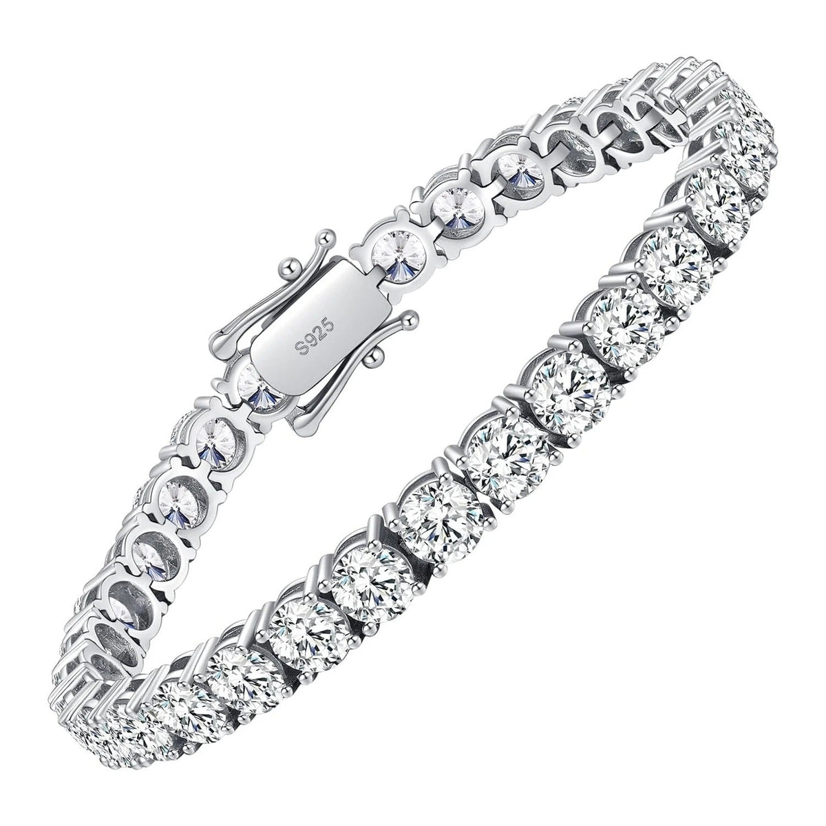 Pulseira Moissanite Riviera - Design Sofisticado com Pedras Brilhantes