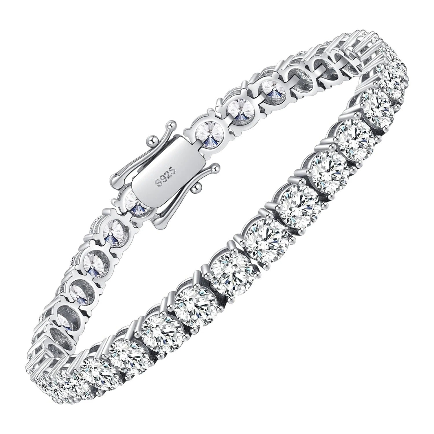 Pulseira Moissanite Riviera - Design Sofisticado com Pedras Brilhantes