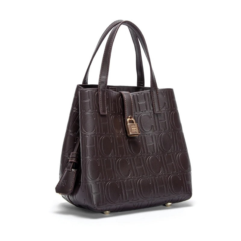 Bolsa De Couro Feminina Grande Estilo Clássica Com Detalhes Luxuosos - Leticia